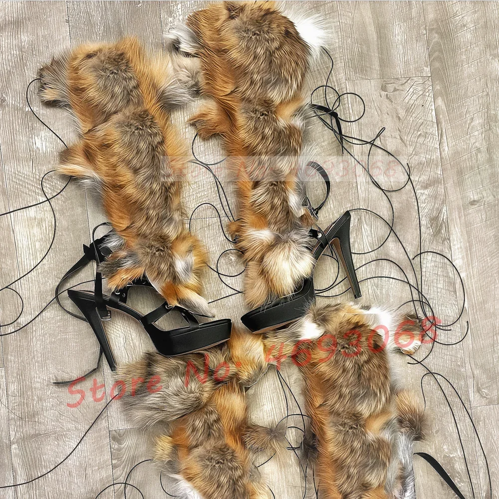 Real Fur Wrap Cross Tied Platf - đánh giá và giá Crossfit Ladies