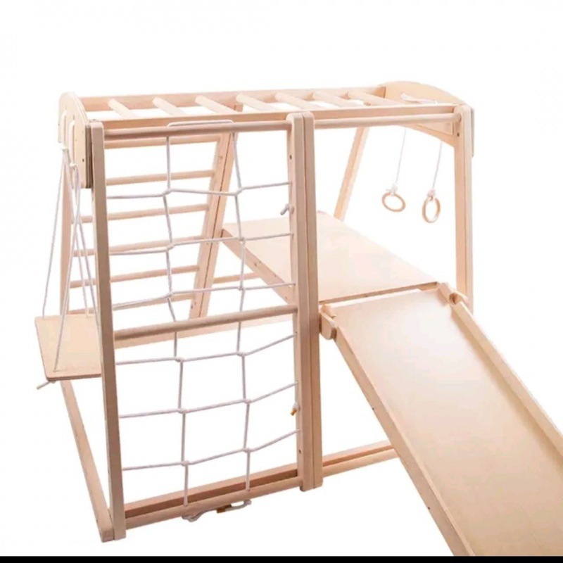 Indoor Playground Montessori B - đánh giá và giá Gymnastic Ring Wood
