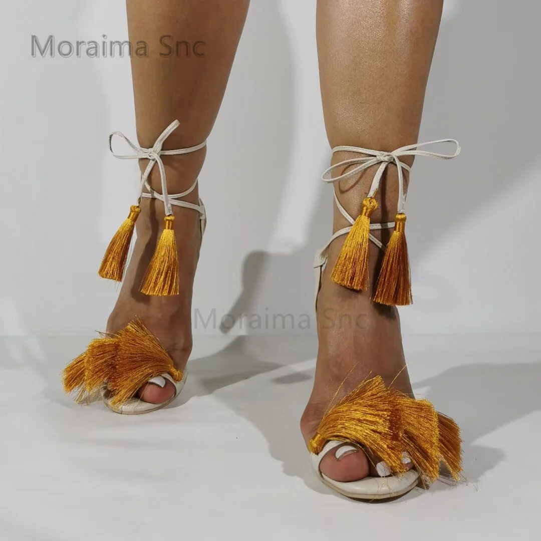 Tassel High Heels Strappy Sand - đánh giá và giá Crossfit Ladies