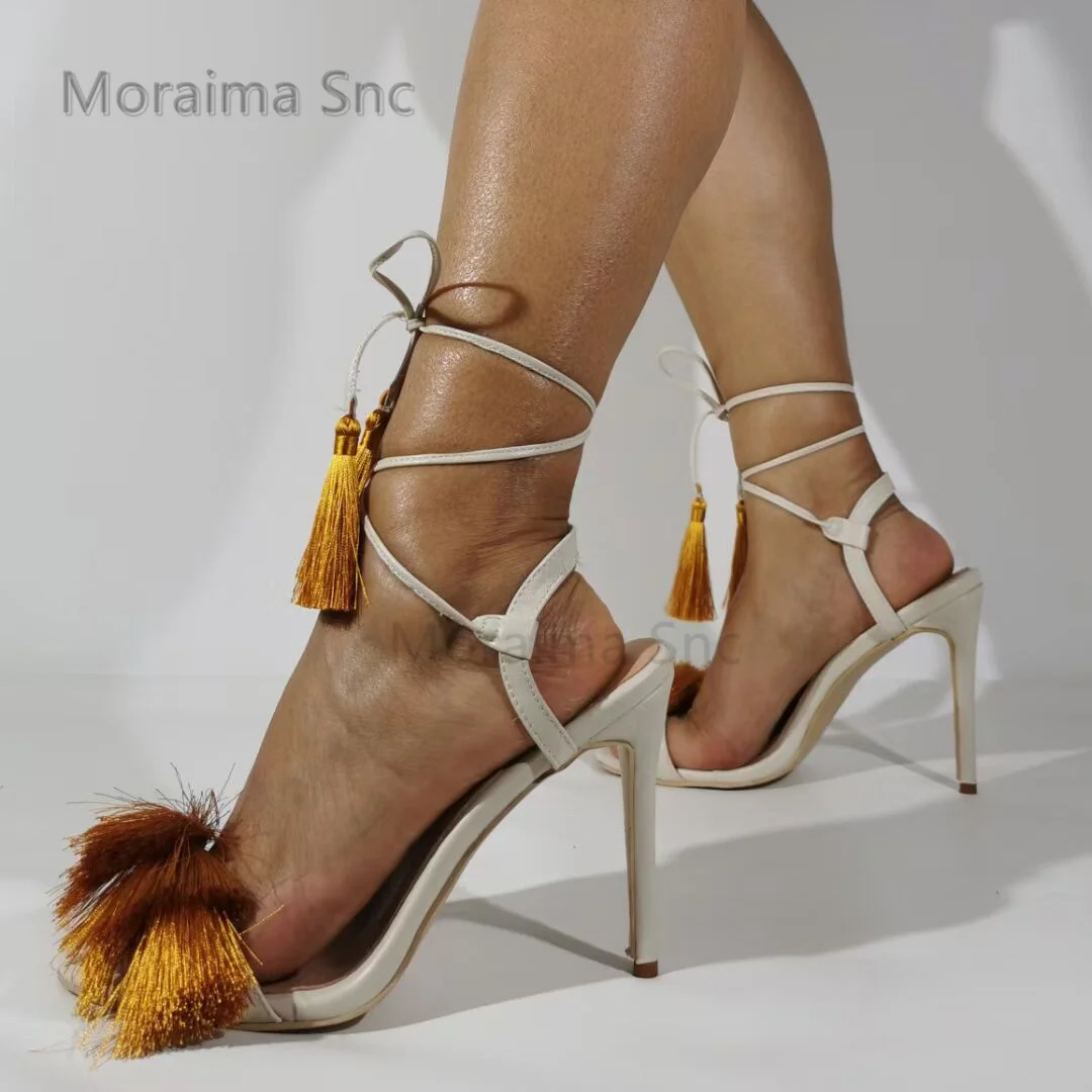 Tassel High Heels Strappy Sand - đánh giá và giá Crossfit Ladies